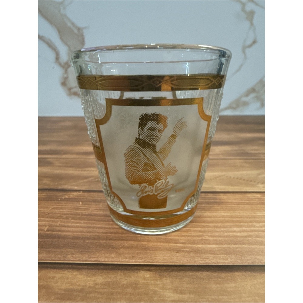 Graceland Shot Glass 22k Gold By Culver Made In USA‎ 2 1/4" Tall